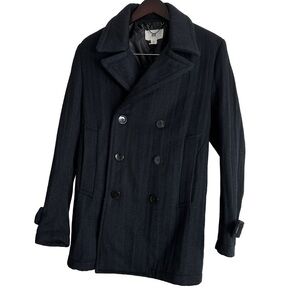 H&M Wool Blend Pea Coat, Double Breasted, Mens 36, Winter Jacket